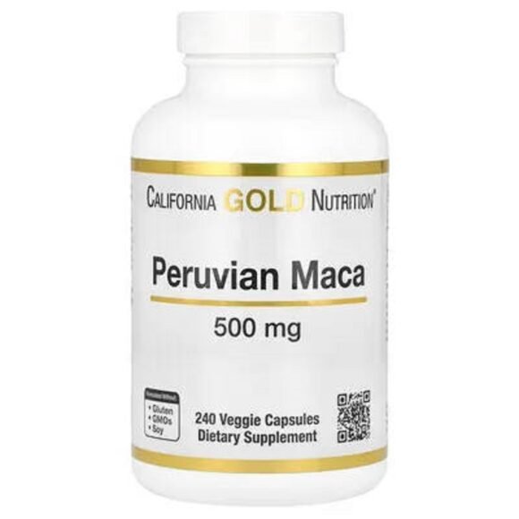 California Gold Nutrition, Maca péruvienne, 500 mg, 240 capsules végétariennes prix maroc
