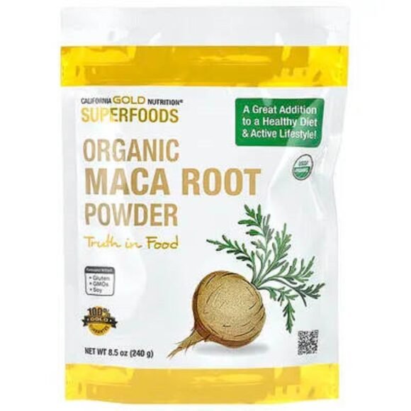 California Gold Nutrition, Superfoods, Poudre de racine de maca biologique, 240 g prix maroc