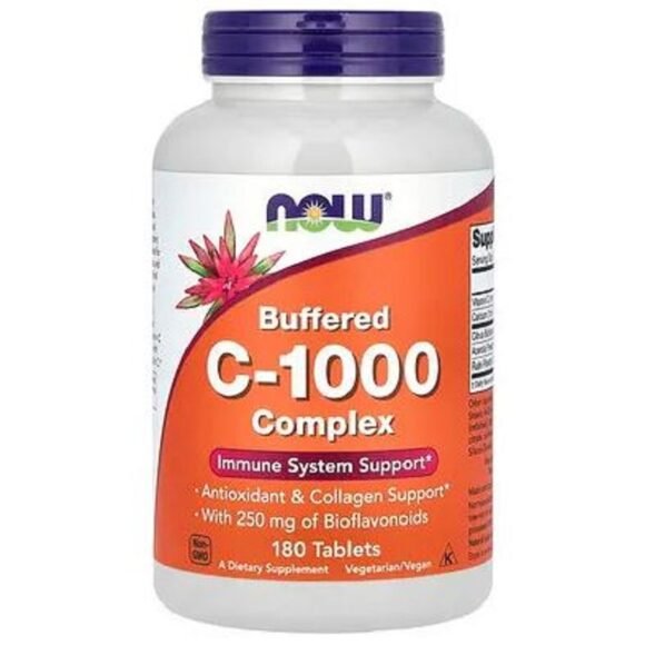 NOW Foods, Complexe à la vitamine C-1000 tamponnée, 180 comprimés maroc