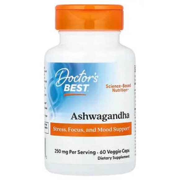 Doctor's Best, Ashwagandha avec Sensoril, 125 mg, 60 capsules végétales prix maroc