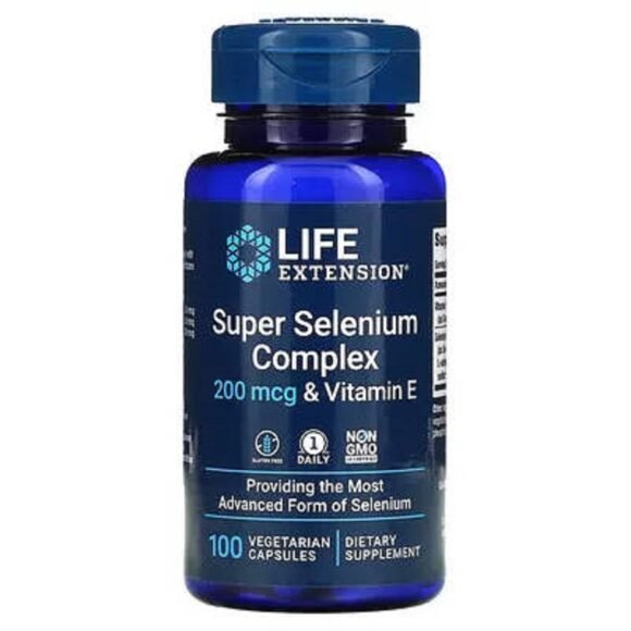 Life Extension, Super complexe au sélénium et à la vitamine E, 200 µg, 100 capsules végétariennes maroc