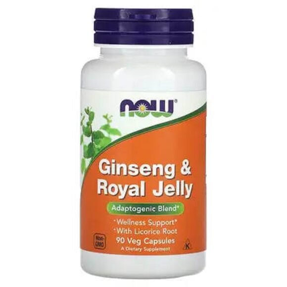 NOW Foods, Ginseng et gelée royale, 90 Gélules
