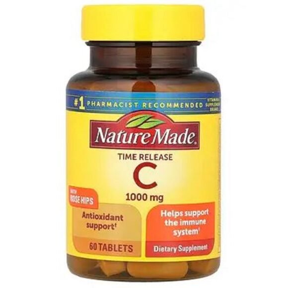 Nature Made, Vitamine C avec Églantier, Libération Prolongée, 1 000 mg, 60 Comprimés