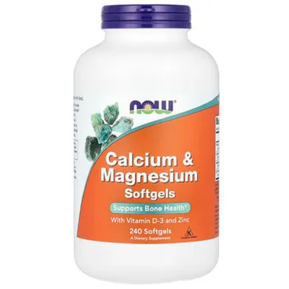 NOW Foods, Calcium et magnésium, 240 capsules à enveloppe molle prix maroc
