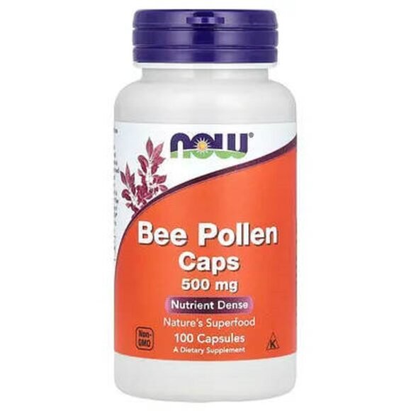 NOW Foods, Caps de pollen d'abeille, 1000 mg, 100 capsules (500 mg par capsule) prix maroc